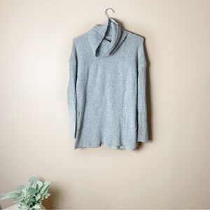 [American Eagle] Gray Knit Ribbed Arms Cowl Turtleneck Cozy Pullover Sweater